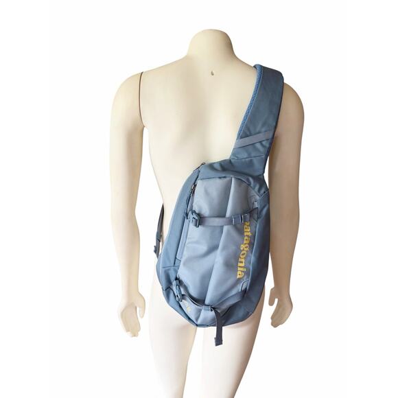 Patagonia Atom Sling Bag Backpack Crossbody Dusty Blue and Yellow main image 6